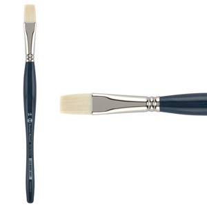 Borciani e Bonazzi Unico Bianco Synthetic Series 831 Paint Brush, Flat 16 - Acrylic, Oil, Gel, Impasso Painting - Ergonomic Handle, Cruelty-Free, - 1 of 4