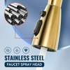 WOWOW 1/2 in. Kitchen Faucets Head with 3-Spray Modes with 9 Adapters for Kitchen Sink Faucet in Brushed Nickel - 4 of 4