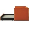 NicBex Twin Size Upholstered Nailhead Trim Daybed with Pull-out Trundle for Bedroom,Living Room,Apartment - 4 of 4