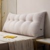 Bekrvio Wedge Headboard Pillow for Bed, Faux Linen Reading Backrest Cushion with Removable Cover & Pocket, Large Triangular Bed Rest - 4 of 4