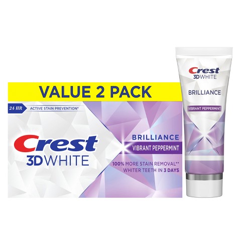 Crest 3d White Brilliance Vibrant Toothpaste - Peppermint - 4.6oz