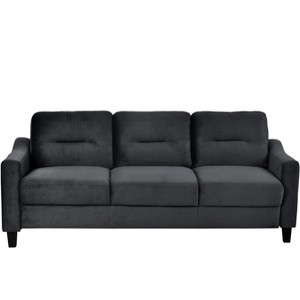 TiramisuBest 79 inch corduroy sofa bed, foldable double sofa bed with folding armrests, suitable for living rooms and small spaces,Green - 1 of 4