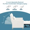 Aukfa Foam Metal, Hardwood Convertible Futon Chair, Sleeper Chair Bed-White - 4 of 4