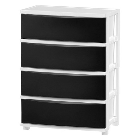 Iris 9 Drawer Storage Cart With Organizer Top Black : Target