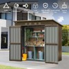 Gulches Outdoor Storage Shed 6x4 FT, Metal Tool Sheds Storage House with Lockable Double Door, Large Bike Shed Waterproof for Garden, Backyard, Lawn - 2 of 4