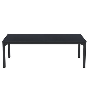 Lirago Black 78" Rectangular Dining Table E1 Particle Board Metal Frame 27.5x78.7x29.5 6-8 Seater Kitchen Table - 1 of 4