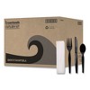 Boardwalk Four-Piece Heavyweight Cutlery Kit - Fork/Knife/Napkin/Teaspoon - Black - 250 kits - 2 of 4