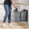 VEVOR Pullout Trash Can for Kitchen Cabinets, 27QTx2 Double Under Sink Garbage Waste Recycling Bin, Under Mount Waste Container, Gray - 2 of 4