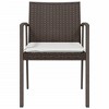 vidaXL Patio Chairs with Cushions 2 pcs Brown 22.2 in.x22.4 in.x32.7 in. Poly Rattan - 4 of 4