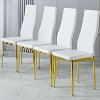 KTMBDW Dining Chairs Set of 4, PU Leather Kitchen Chairs with Padded High Back for Dining Kitchen Living Room, Space-Saving - 2 of 4