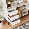 Bella Depot 62.99"W Buffet Cabinet with Storage Drawers, Kitchen Pantry Cabinet with Display Rack - 4 of 4