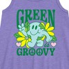 Girls' - Instant Message - Green Is Groovy Graphic Sleeveless Aline Dress - 2 of 4