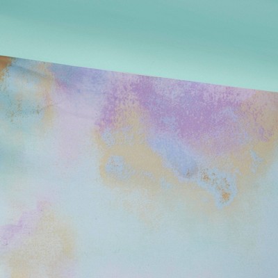 Cassiopeia Aqua Watercolor Tie Dye King/Cal King Duvet Cover Set