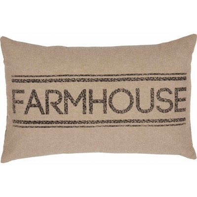 Sawyer Mill Charcoal Farmhouse Pillow 14x22 VHC Brands