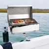 Camco Kuuma Stow N Go 125 Stainless Steel Gas Grill with Latch, Handle, and Pedestal Mount for Patio, Lawn, and Garden, Silver - 4 of 4