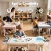 Kinder King Kids Play Table with 2 Chairs, Block Surface, Paper Roll, Built-In Storage - 4 of 4