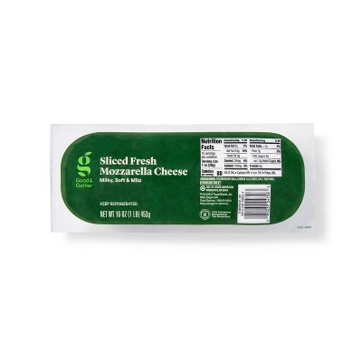 Sliced Fresh Mozzarella Cheese Log - 16oz - Good & Gather™