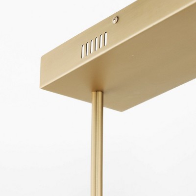 Gold Aluminum 3-Light LED Linear Pendant