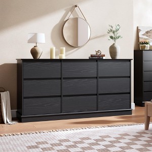 GustoWave 12 Drawer Dresser with Wide Top - Large Wood Chest of Drawers for Bedroom, Living Room, Hallway, Kids Room - 1 of 4