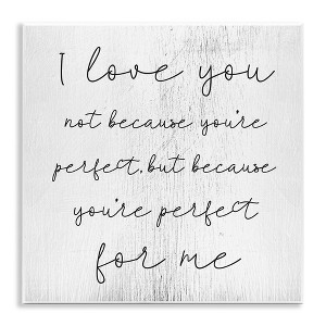 Stupell Industries Love Not Perfect Inspirational Romance, 12" x 12" - 1 of 4