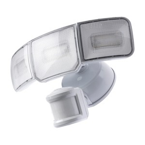 Home Zone Security® Smart SMD 3-Light Motion Sensing LED Outdoor Flood Light, 3,500 Lumens in White - 1 of 4
