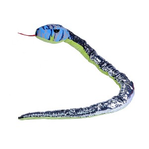 Wild Republic Sequin Snake Blue Camo Stuffed Animal, 54 Inches - 1 of 1