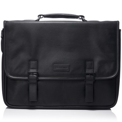 Alpine Swiss Genuine Leather 15.6” Laptop Briefcase Flap Over Messenger ...