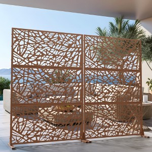 PexFix Outdoor Metal Privacy Screen Garden Fence in Web Pattern - 1 of 4