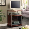 Designs2Go TV Stand for TVs up to 25" with Black Glass Storage Cabinet and Shelf - Breighton Home - 2 of 4