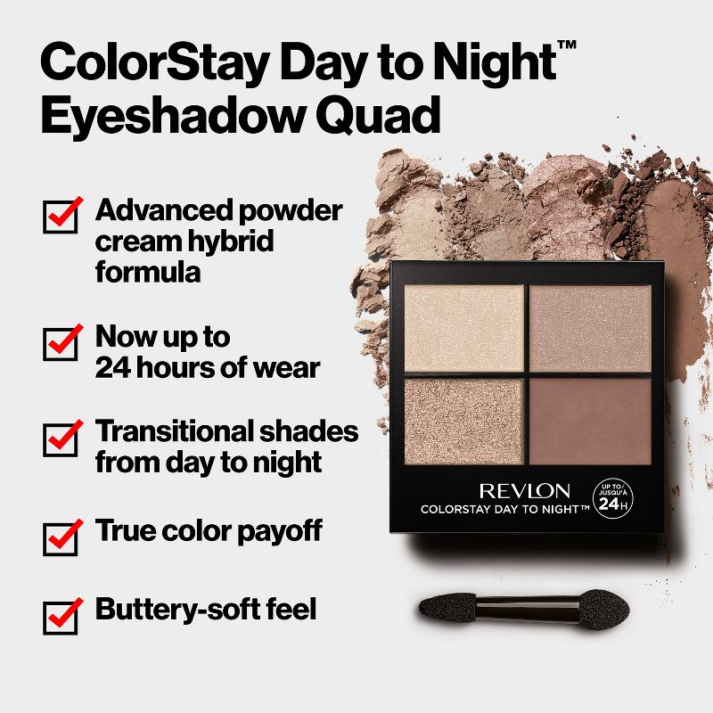 Revlon ColorStay Day to Night Eyeshadow Quad - 0.16oz, 4 of 7