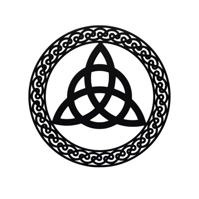 Slickblue Celtic Metal Wall Art – 12" Round Hanging Decor in 8 Irish Designs & 4 Finish Options for Home