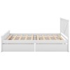 NicBex Queen Size Platform Bed 80.9" L Modern Pine Bed Frame with Headboard and 4 Drawers for Bedroom, Guest Room, No Box Spring Required, White - 4 of 4