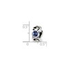 Black Bow Jewelry Sterling Silver September Crystal Birthstone, 3-Stone Bead Charm - 2 of 3