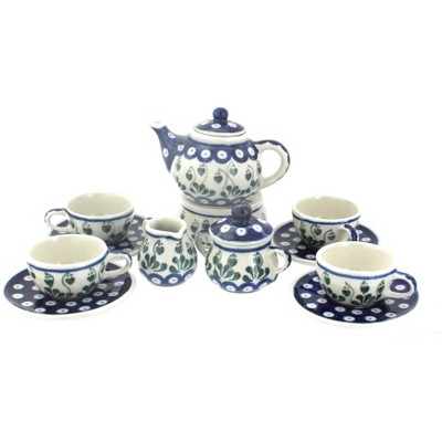 Blue Rose Polish Pottery Alyce Miniature Tea Set