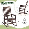 Outdoor Rocking Chair, Acacia Wood  Patio Porch Rocker for Garden, Deck or Yard - 3 of 4