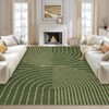 Modern Rainbow Easy Jute Area Rugs, Washable Natural Contemporary Indoor Outdoor Carpet for Living Room Bedroom Office Farmhouse Patio Backyard RV - 2 of 3