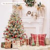 Tangkula 2 Pack 4 FT Pre-lit Artificial Entrance Christmas Tree Faux Snow Flocked Xmas Tree - 3 of 4
