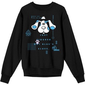 Blue's Clues Just Figured Out Women's Black Long Sleeve Sweatshirt - 1 of 1