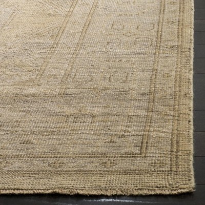 Hand-Knotted Gray and Beige Wool 6' x 9' Area Rug
