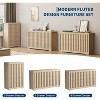 Fluted Dresser for Bedroom with 6 Drawers,Modern Chest of Drawers with Handleless - 3 of 4