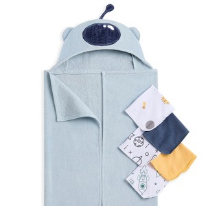 buybuy BABY by Evolur Secret Garden 6 pc Gift Set - Hooded Towel & 5pc Wash Cloths - 1 of 4