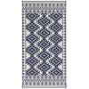 NAYSAYE 9' x 18' Reversible Outdoor Patio Rug Portable Camping Area Mat for Backyard Picnic, Blue and White - 2 of 4