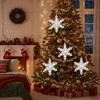 SEVOBAL Tree Ornaments 6PCS Set Iron Snowflake Christmas Ornaments Decor Christmas Tree Hanging Set for Party Xmas Holiday, White, 6.1"*6.1"*6.1" - 2 of 4