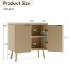 FONTOI 29.5" Storage Cabinet, Sideboard Cabinet with Doors and Shelves, Buffet Cabinet with Waveform Panel for Dining Room, 29.5*13.8*29.9 - 2 of 4