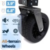 BEAFUP Collapsible Utility Wagon Cart,with 6.8 All-Terrain Wheels & Adjustable Handle–390LB Capacity for Beach,Camping,Shopping,Outdoor,Off-White - 4 of 4
