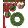 22 Inch Norfolk Pine Wreath Real Greenery Artificial Wreath Front Door Indoor Outdoor Home Decor Year Round - 2 of 4