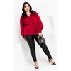 Women's Plus Size Opulent Top - cherry | CITY CHIC - 3 of 4