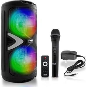 Pyle Wireless PA Speaker & Microphone System - 240 Watt MAX with LED Lights, Remote, and Bluetooth (PPHP2818B) - 1 of 4