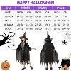 Enchanted Black Witch Dress for Girls - Classic Costume with Cloak for Halloween & Dress-Up Play - 3 of 4