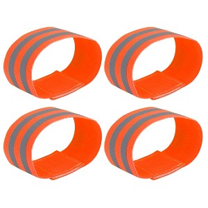 Unique Bargains Elastic High Visibility Night Cycling Bracelet Reflective Armbands 4 Pcs - 1 of 4